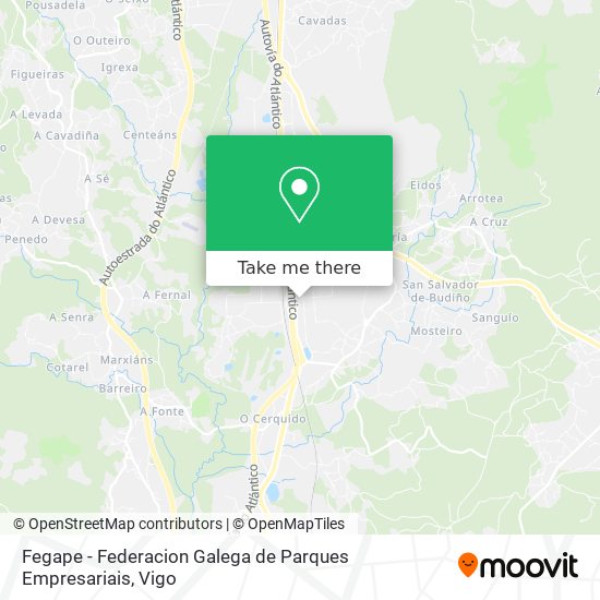 Fegape - Federacion Galega de Parques Empresariais map
