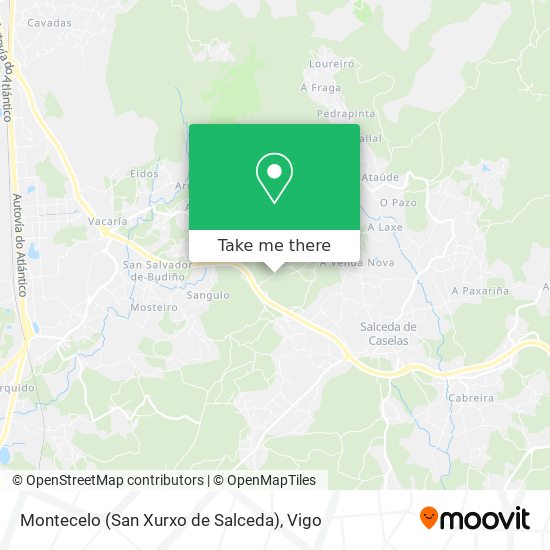 mapa Montecelo (San Xurxo de Salceda)