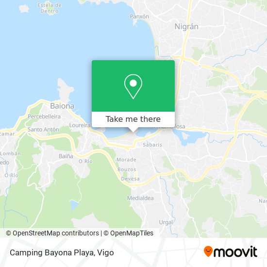 Camping Bayona Playa map