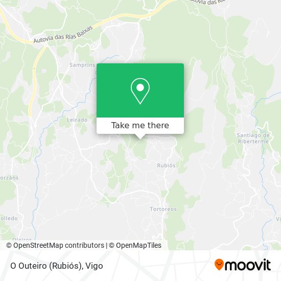 O Outeiro (Rubiós) map