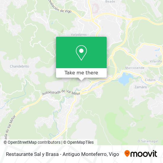 Restaurante Sal y Brasa - Antiguo Monteferro map