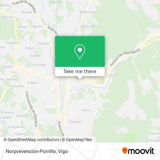 Norprevención-Porriño map