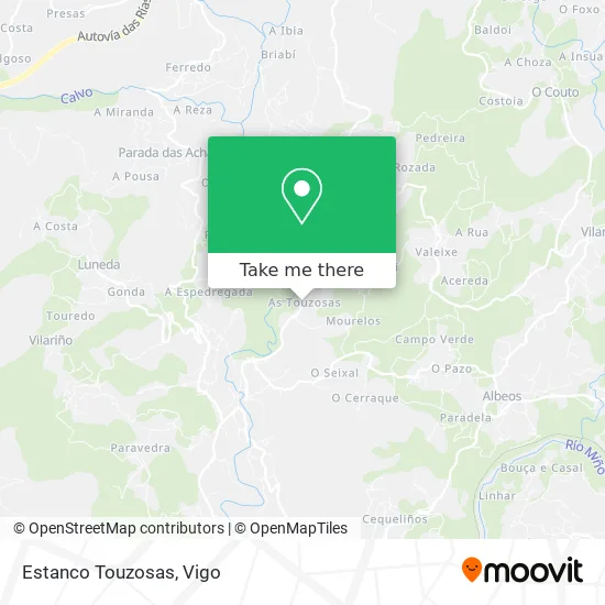Estanco Touzosas map