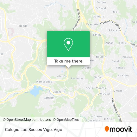 mapa Colegio Los Sauces Vigo