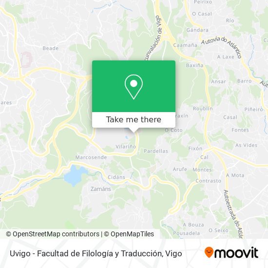 Uvigo - Facultad de Filología y Traducción map