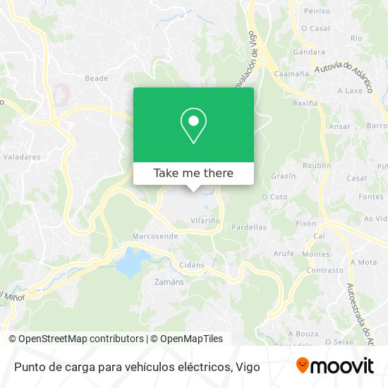 Punto de carga para vehículos eléctricos map