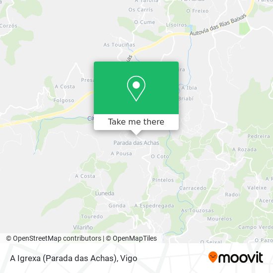 A Igrexa (Parada das Achas) map