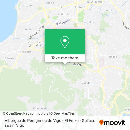 Albergue de Peregrinos de Vigo - El Frexo - Galícia, spain map