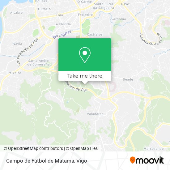 Campo de Fútbol de Matamá map