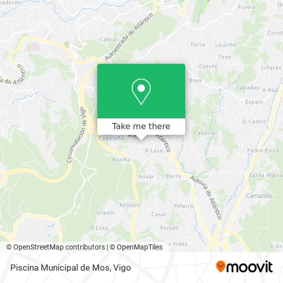 Piscina Municipal de Mos map