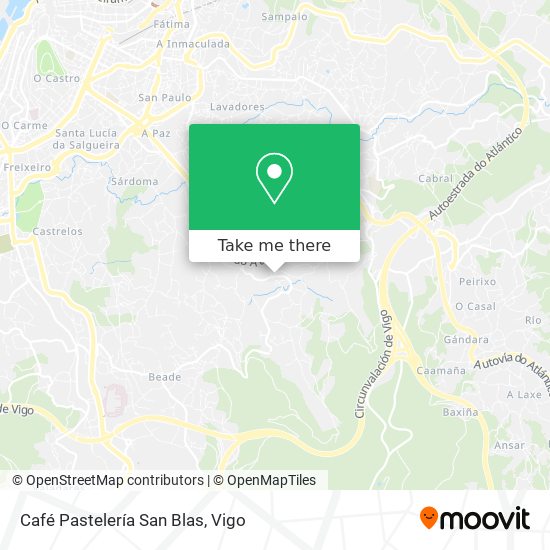 mapa Café Pastelería San Blas