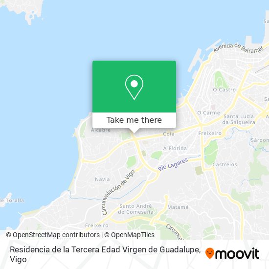 mapa Residencia de la Tercera Edad Virgen de Guadalupe