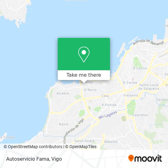 Autoservicio Fama map