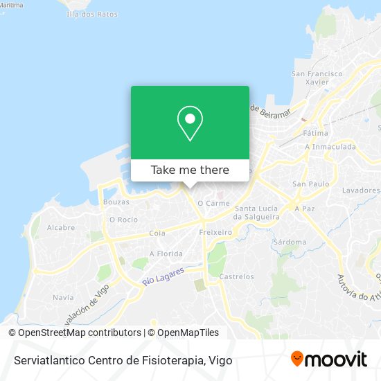 mapa Serviatlantico Centro de Fisioterapia