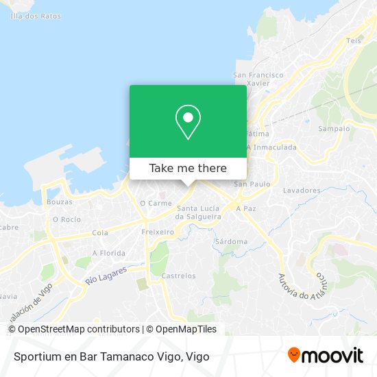 mapa Sportium en Bar Tamanaco Vigo