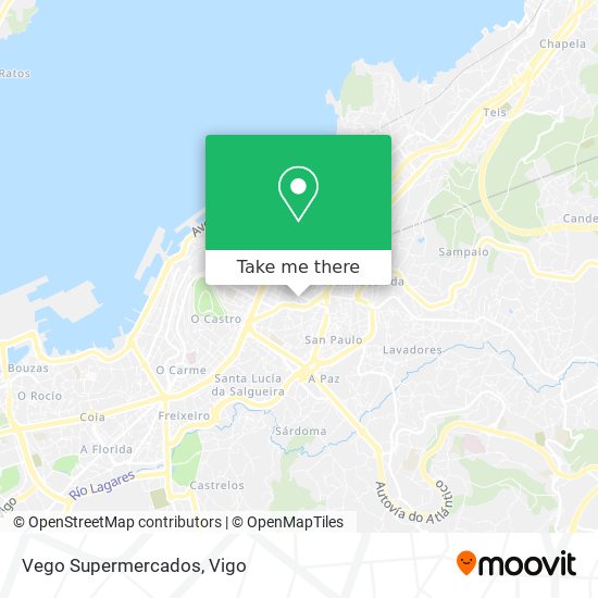 mapa Vego Supermercados