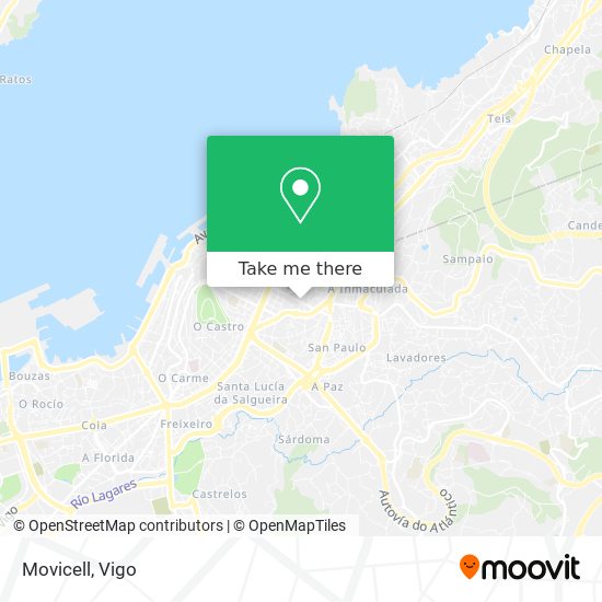 mapa Movicell