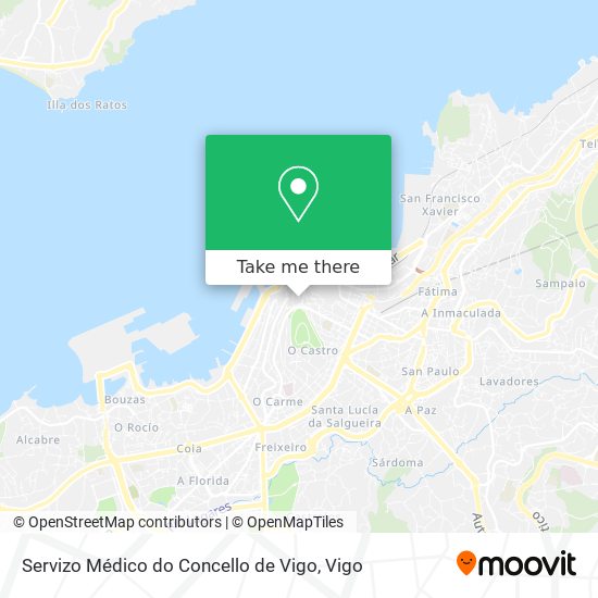 mapa Servizo Médico do Concello de Vigo