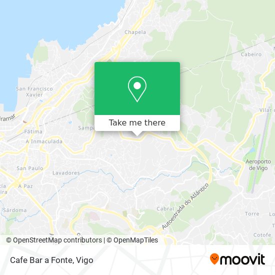 Cafe Bar a Fonte map