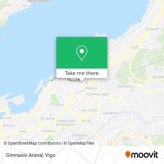 Gimnasio Arenal map
