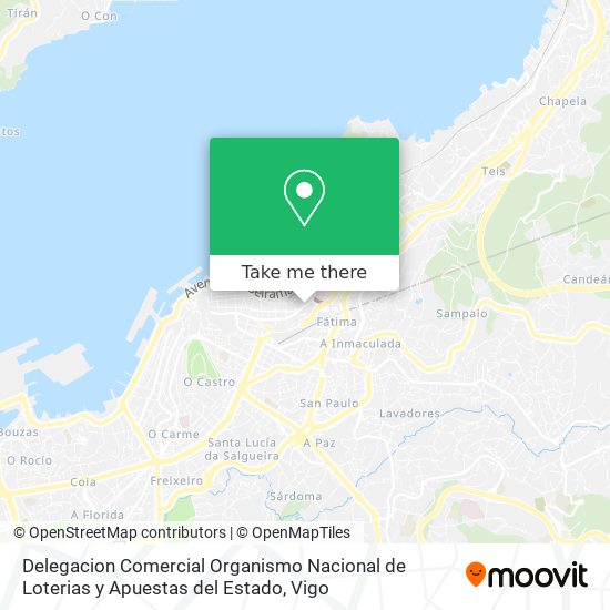 Delegacion Comercial Organismo Nacional de Loterias y Apuestas del Estado map
