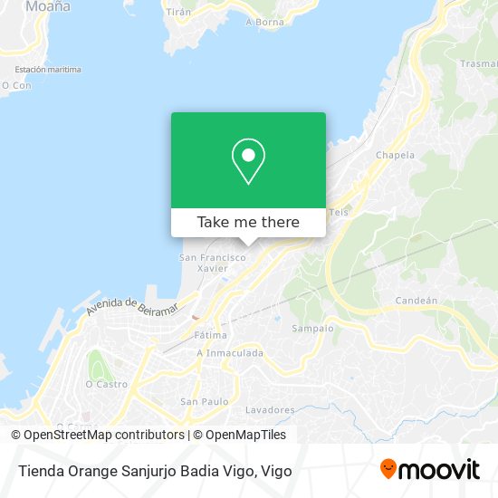 mapa Tienda Orange Sanjurjo Badia Vigo