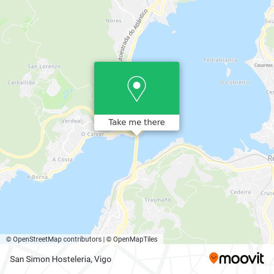 San Simon Hosteleria map