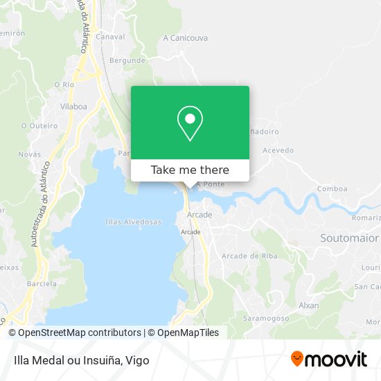 Illa Medal ou Insuiña map