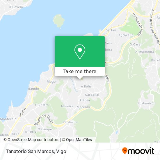 mapa Tanatorio San Marcos