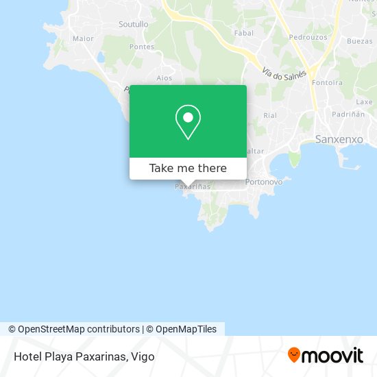 mapa Hotel Playa Paxarinas