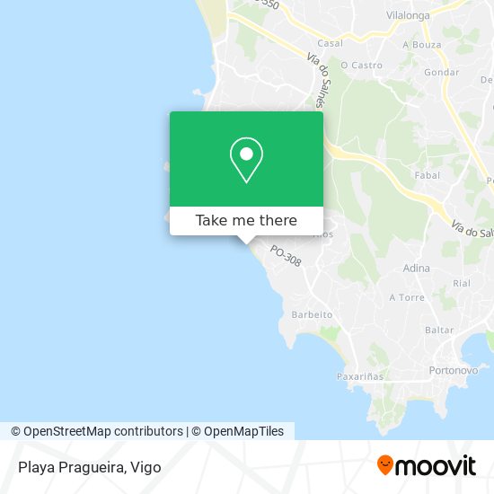 Playa Pragueira map