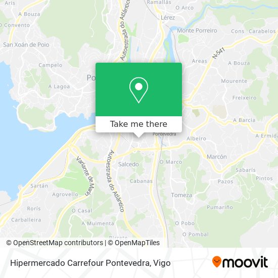 Hipermercado Carrefour Pontevedra map