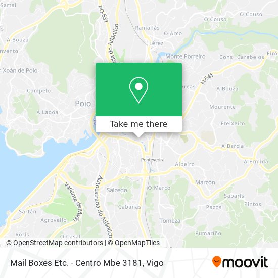 Mail Boxes Etc. - Centro Mbe 3181 map