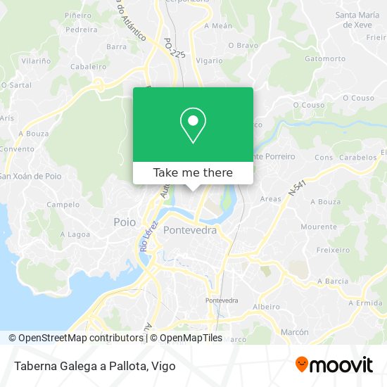 mapa Taberna Galega a Pallota