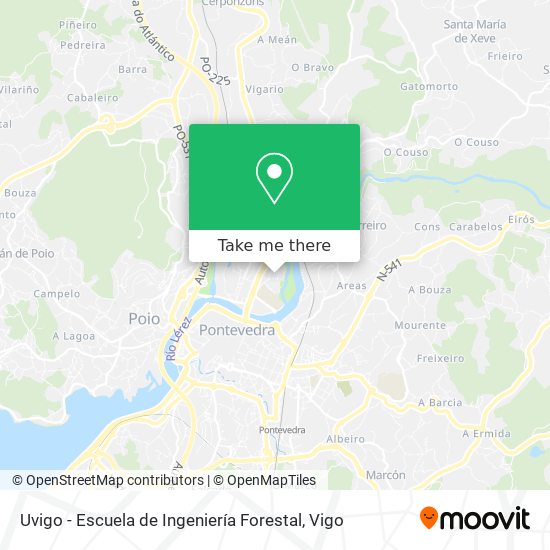 Uvigo - Escuela de Ingeniería Forestal map