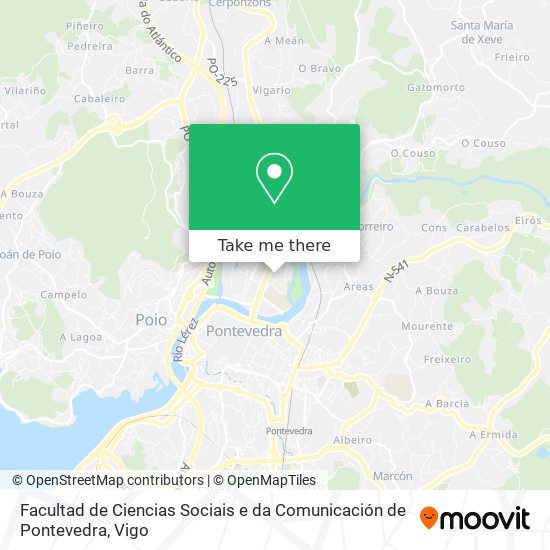 Facultad de Ciencias Sociais e da Comunicación de Pontevedra map
