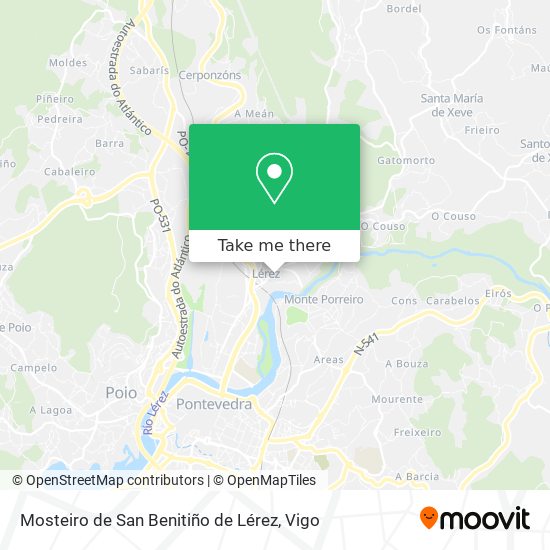 Mosteiro de San Benitiño de Lérez map