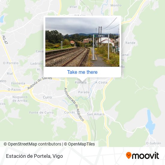 Estación de Portela map