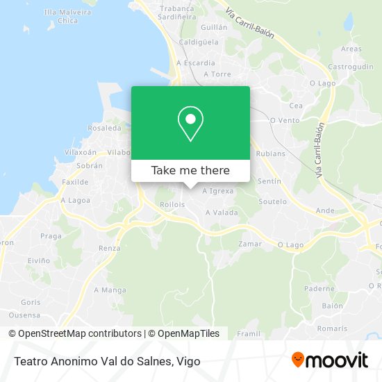Teatro Anonimo Val do Salnes map