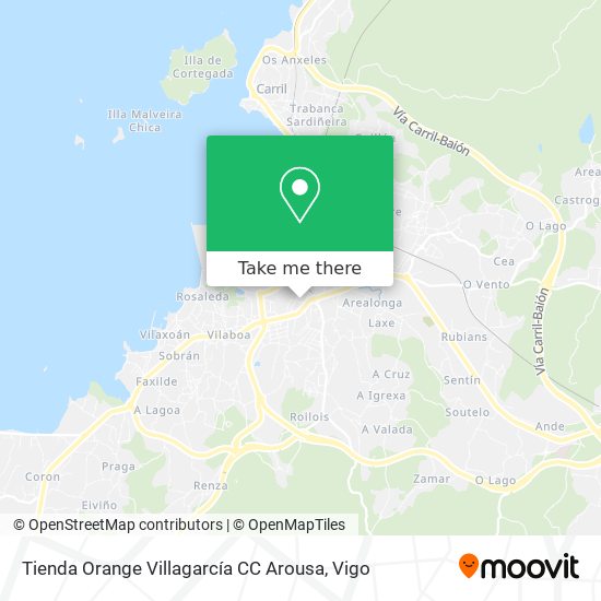 Tienda Orange Villagarcía CC Arousa map