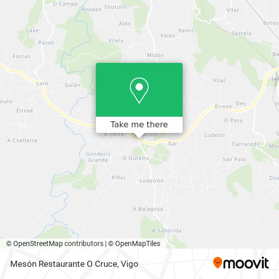 Mesón Restaurante O Cruce map