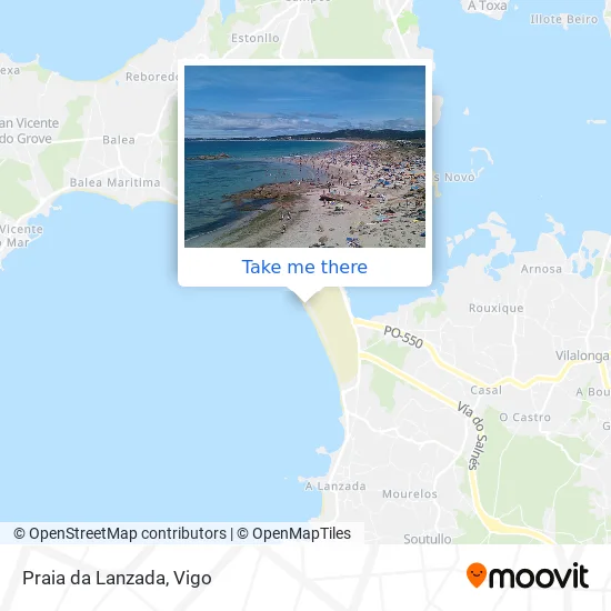Praia da Lanzada map