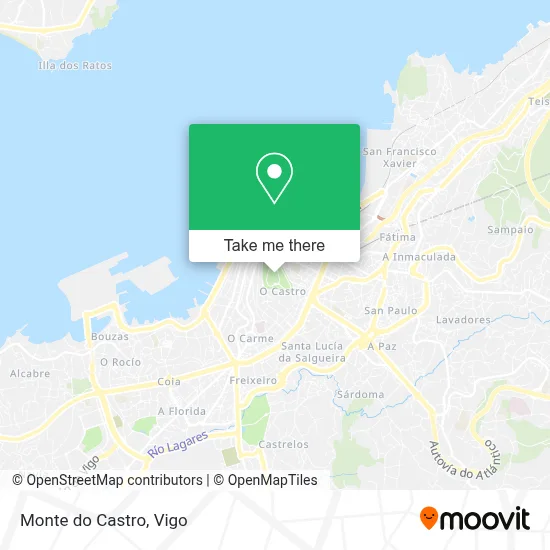 Monte do Castro map