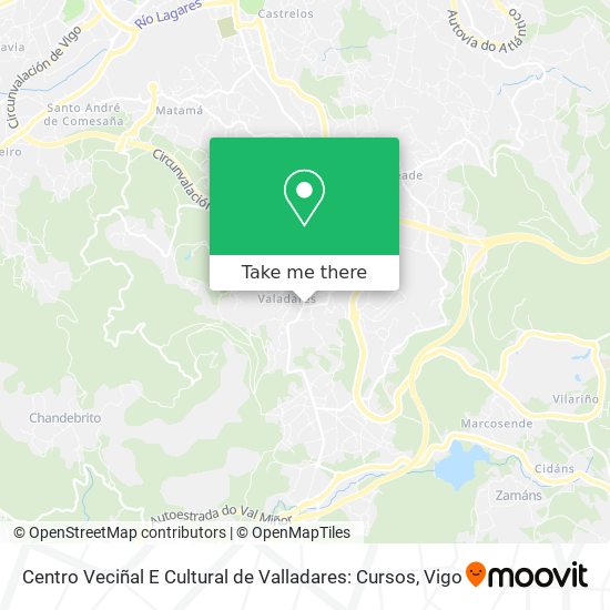 Centro Veciñal E Cultural de Valladares: Cursos map