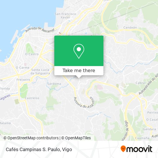 Cafés Campinas S. Paulo map