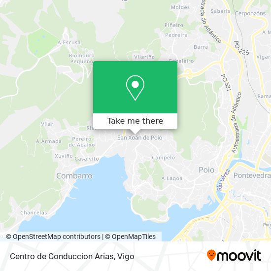 mapa Centro de Conduccion Arias