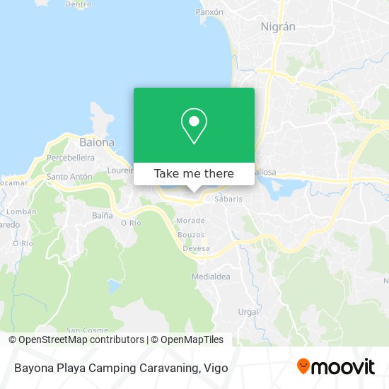 Bayona Playa Camping Caravaning map
