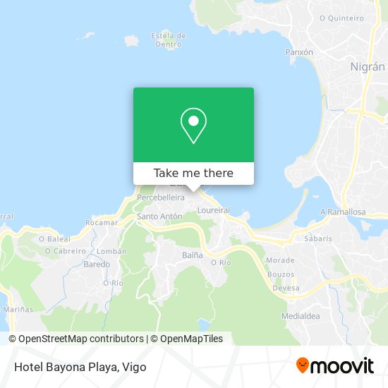 Hotel Bayona Playa map