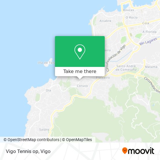 mapa Vigo Tennis op
