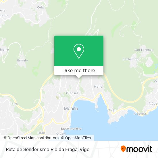 Ruta de Senderismo Rio da Fraga map